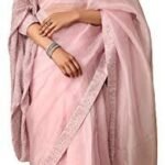 Saree Trends Women's Faux Georgette ready to wear Frill saree with unstitched blouse